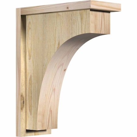 Ekena Millwork Huntington Rough Sawn Corbel w/Backplate, Douglas Fir, 6"W x 14"D x 18"H COR06X14X18HUN01RDF